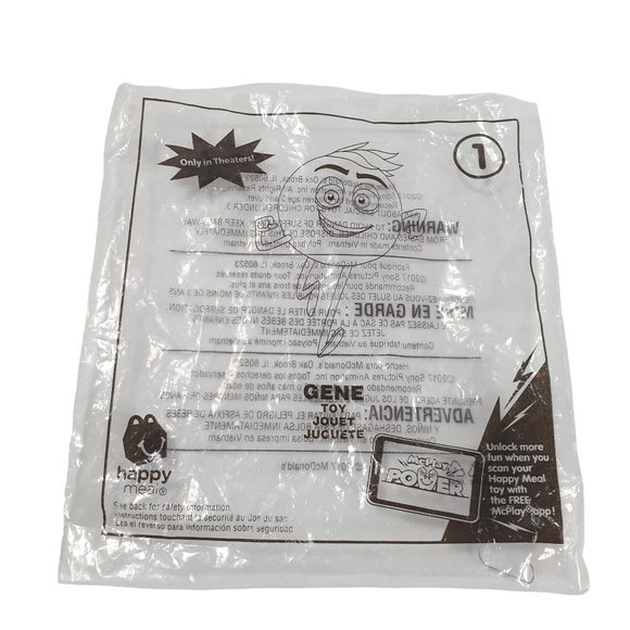 McDonalds Happy Meal Toy The EMOJI Movie Reversable Gene 1 2017 Collectable Kid - Picture 3 of 6